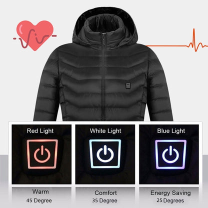 USB Heated Winter Jacket – Electric Thermal Coat with Adjustable Heating Zones