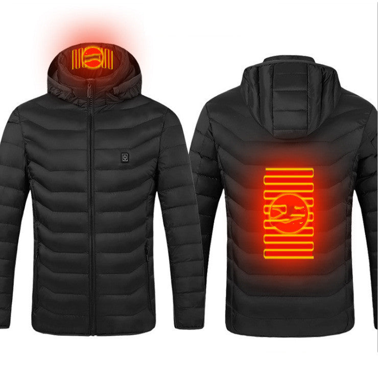 USB Heated Winter Jacket – Electric Thermal Coat with Adjustable Heating Zones