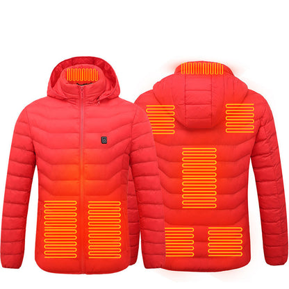 USB Heated Winter Jacket – Electric Thermal Coat with Adjustable Heating Zones