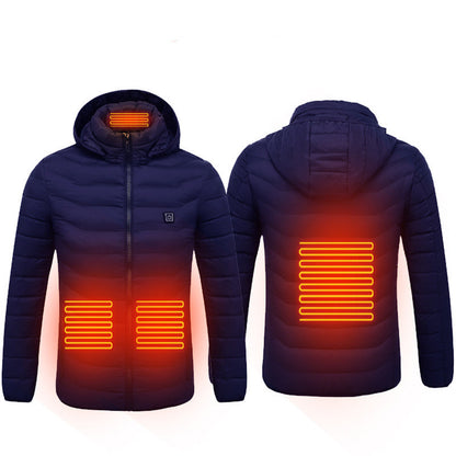 USB Heated Winter Jacket – Electric Thermal Coat with Adjustable Heating Zones