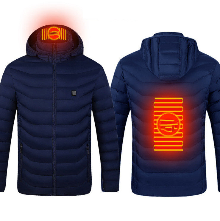 USB Heated Winter Jacket – Electric Thermal Coat with Adjustable Heating Zones