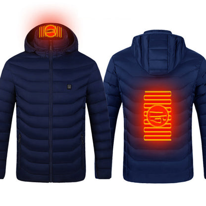 USB Heated Winter Jacket – Electric Thermal Coat with Adjustable Heating Zones